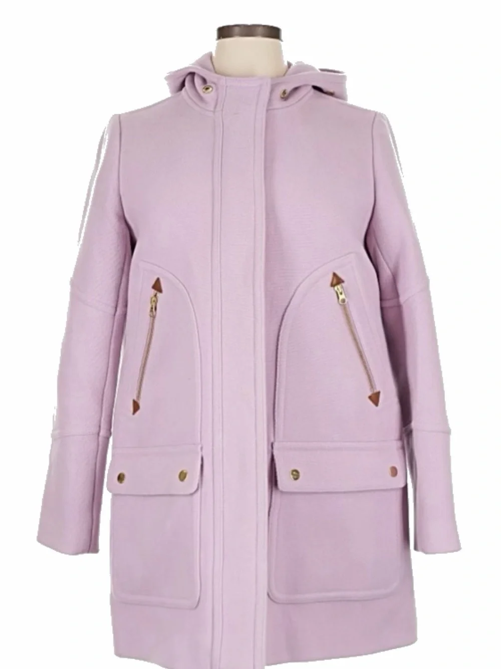 J. Crew Lilac Italian Stadium Cloth Nello Gori Coat